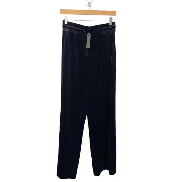 NWT All Saints Tyler Velvet Wide Leg Trouser Pants size 6 - Picture 4 of 12